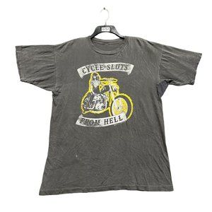 Vintage 1988 cycle sluts from hell punk band T-Shirt size XL